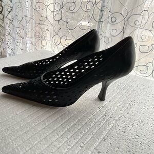 Franco Sarto Black Cutout Heels